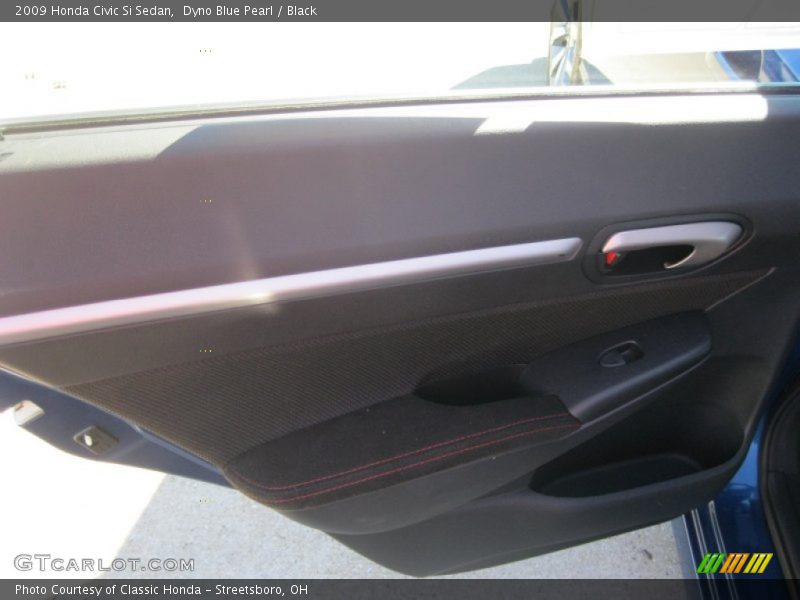 Dyno Blue Pearl / Black 2009 Honda Civic Si Sedan