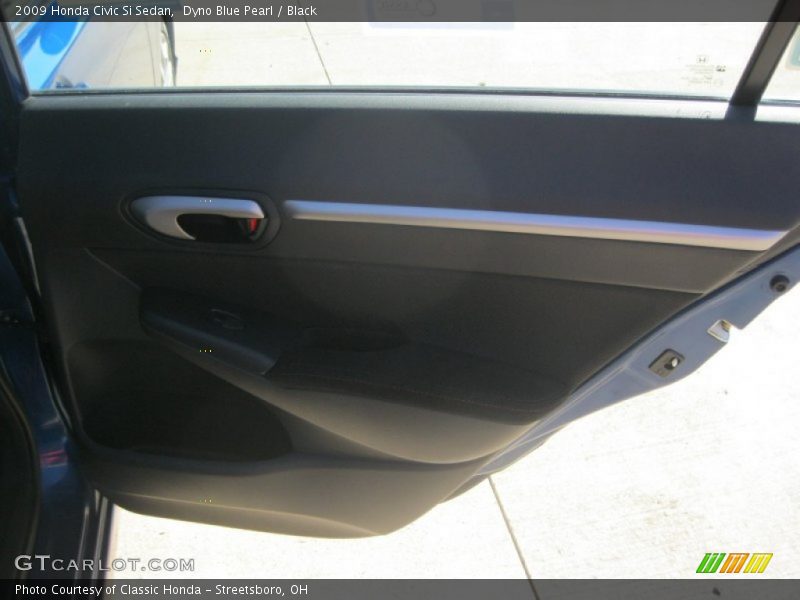 Dyno Blue Pearl / Black 2009 Honda Civic Si Sedan