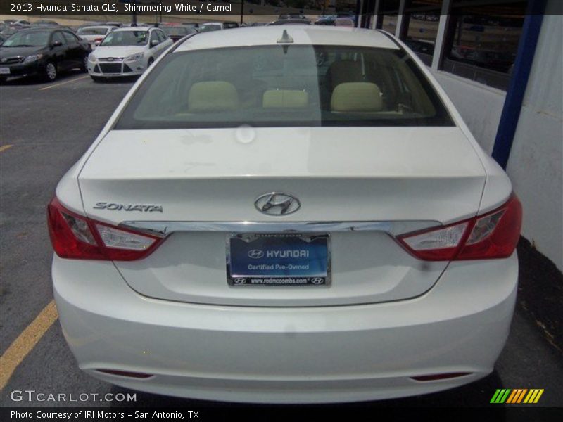 Shimmering White / Camel 2013 Hyundai Sonata GLS