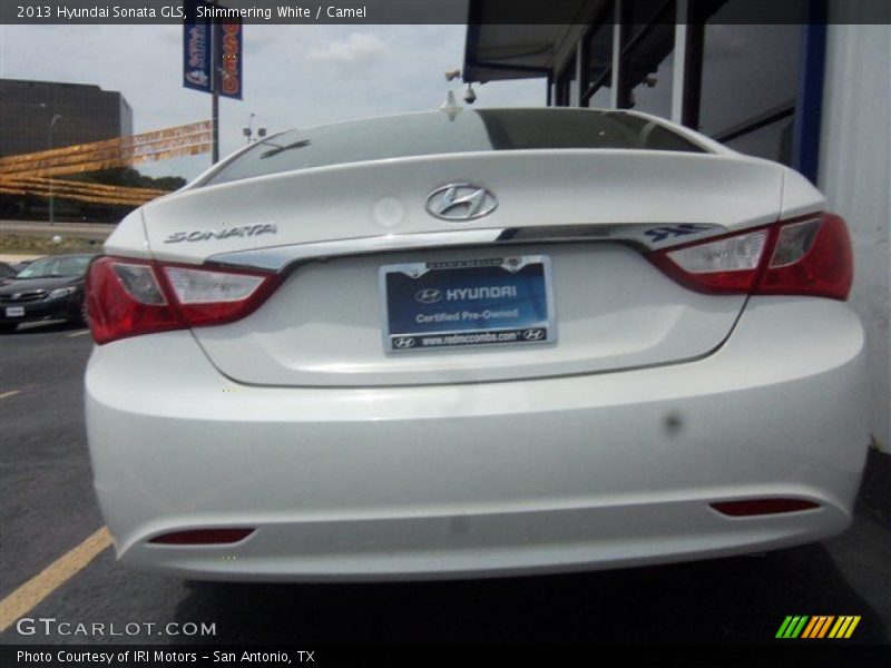 Shimmering White / Camel 2013 Hyundai Sonata GLS