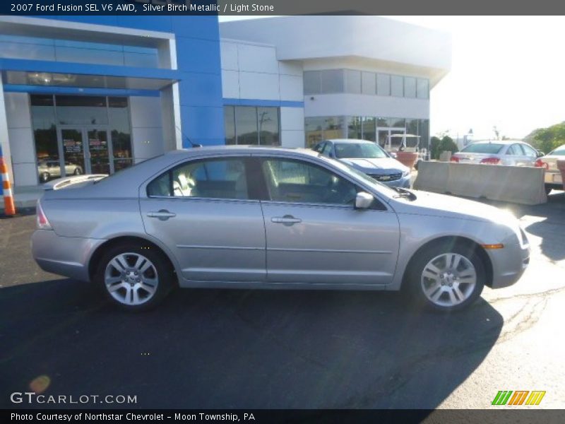Silver Birch Metallic / Light Stone 2007 Ford Fusion SEL V6 AWD