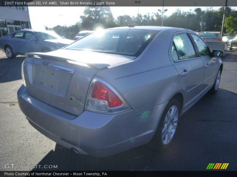 Silver Birch Metallic / Light Stone 2007 Ford Fusion SEL V6 AWD