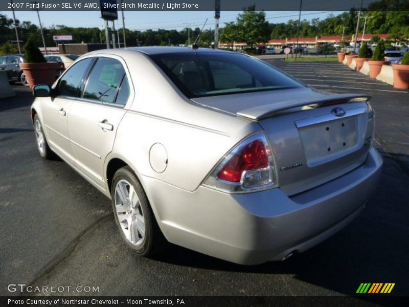Silver Birch Metallic / Light Stone 2007 Ford Fusion SEL V6 AWD