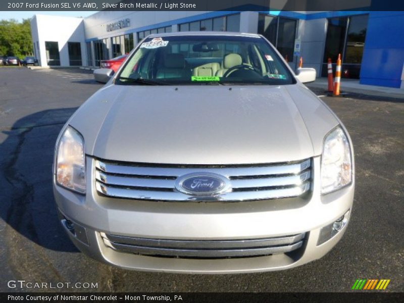 Silver Birch Metallic / Light Stone 2007 Ford Fusion SEL V6 AWD