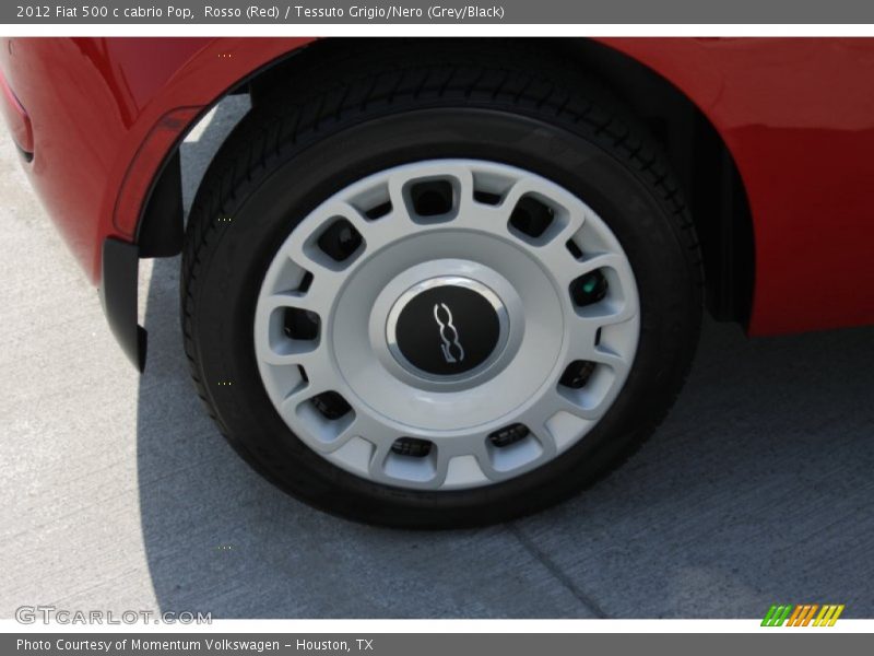 Rosso (Red) / Tessuto Grigio/Nero (Grey/Black) 2012 Fiat 500 c cabrio Pop