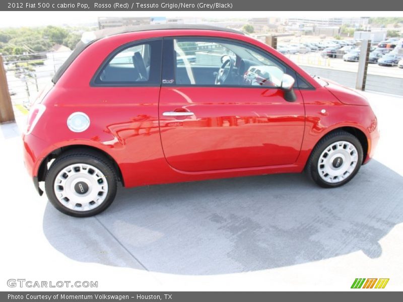 Rosso (Red) / Tessuto Grigio/Nero (Grey/Black) 2012 Fiat 500 c cabrio Pop