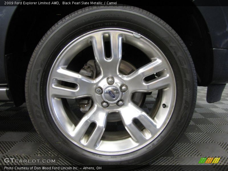 Black Pearl Slate Metallic / Camel 2009 Ford Explorer Limited AWD
