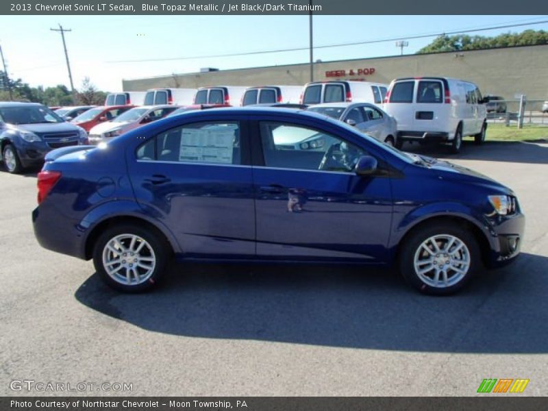 Blue Topaz Metallic / Jet Black/Dark Titanium 2013 Chevrolet Sonic LT Sedan