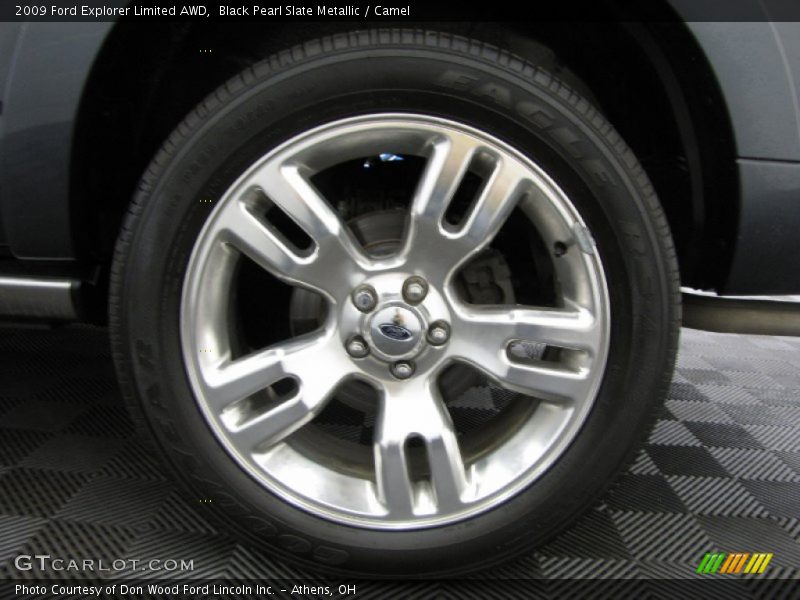 Black Pearl Slate Metallic / Camel 2009 Ford Explorer Limited AWD
