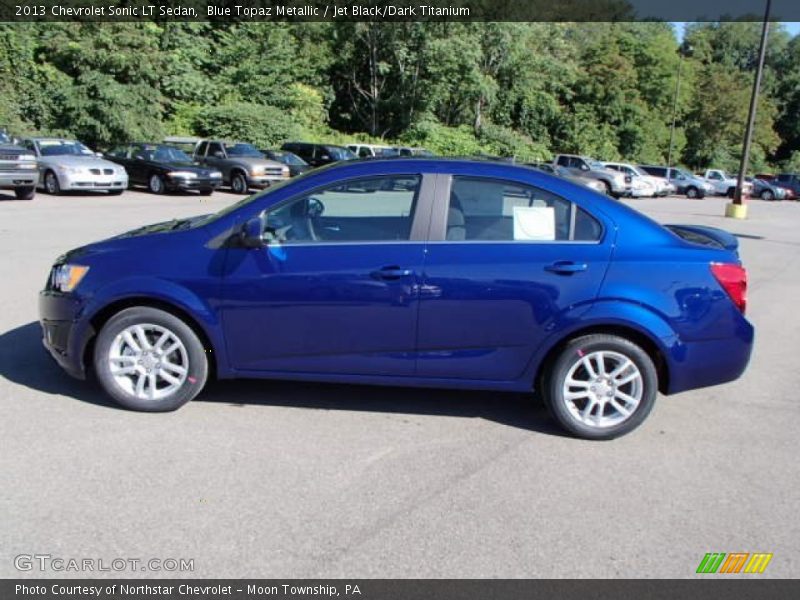 Blue Topaz Metallic / Jet Black/Dark Titanium 2013 Chevrolet Sonic LT Sedan
