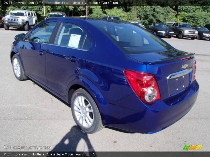 Blue Topaz Metallic / Jet Black/Dark Titanium 2013 Chevrolet Sonic LT Sedan