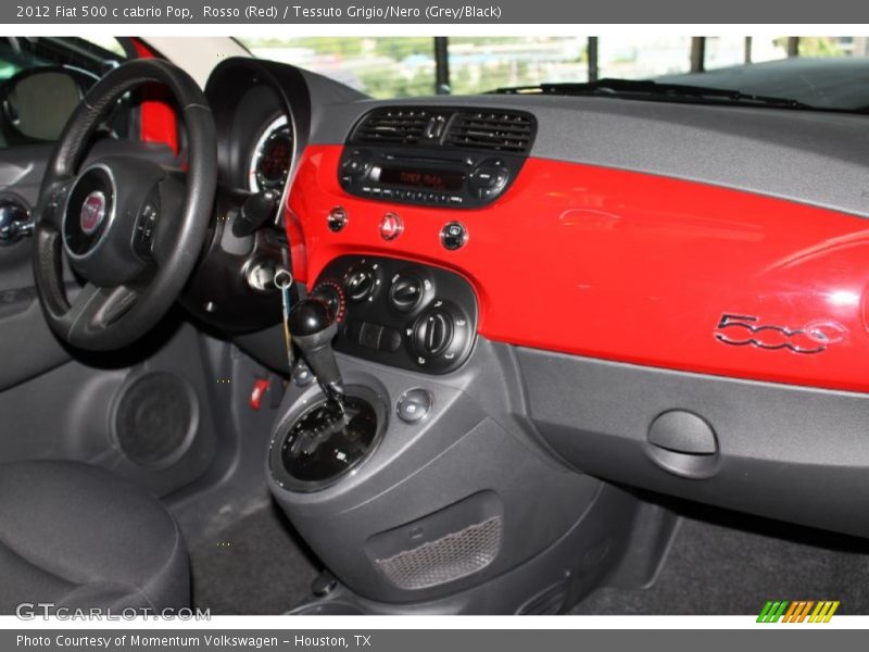 Rosso (Red) / Tessuto Grigio/Nero (Grey/Black) 2012 Fiat 500 c cabrio Pop