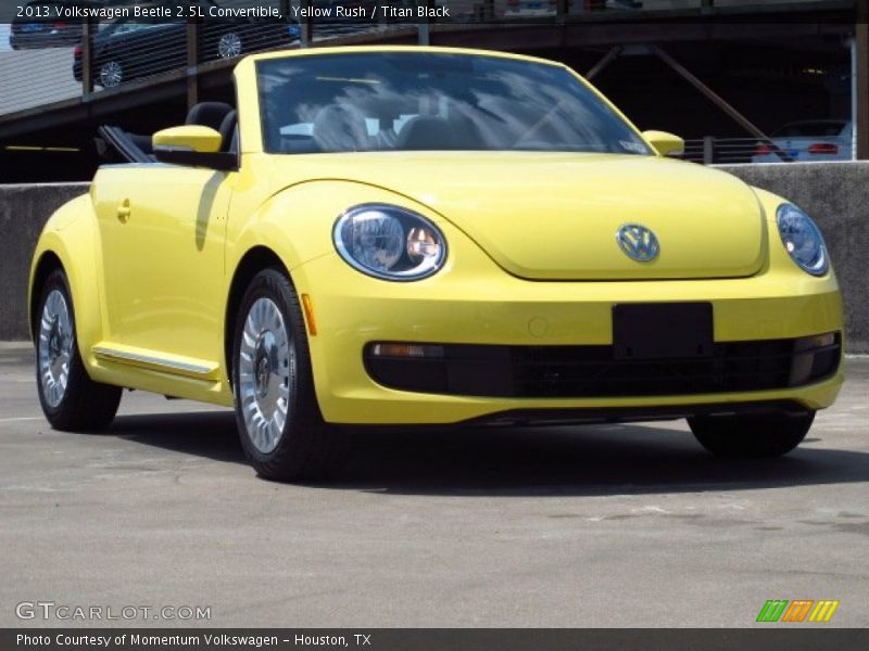 Yellow Rush / Titan Black 2013 Volkswagen Beetle 2.5L Convertible