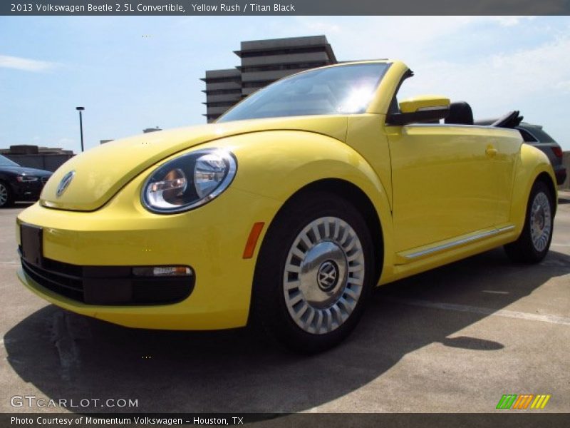 Yellow Rush / Titan Black 2013 Volkswagen Beetle 2.5L Convertible