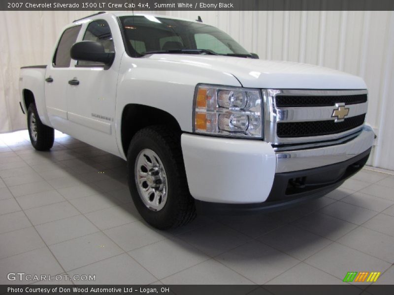 Summit White / Ebony Black 2007 Chevrolet Silverado 1500 LT Crew Cab 4x4