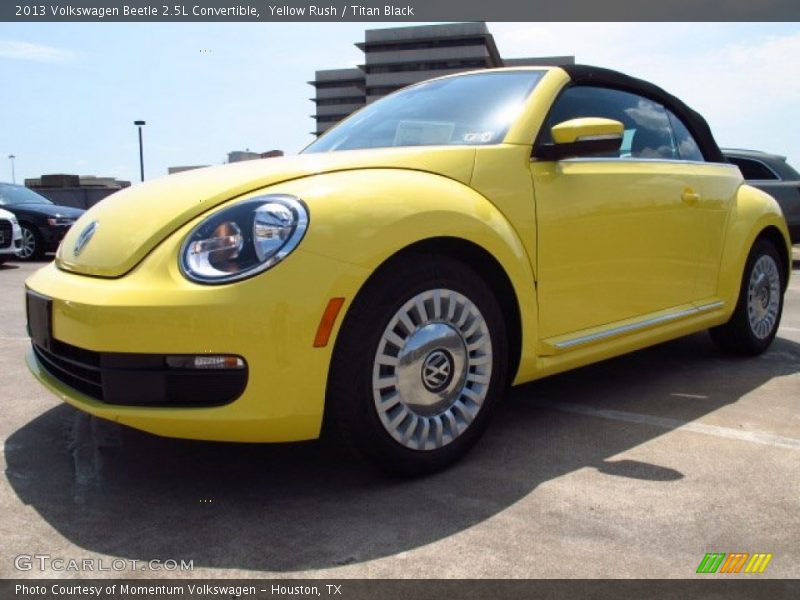 Yellow Rush / Titan Black 2013 Volkswagen Beetle 2.5L Convertible