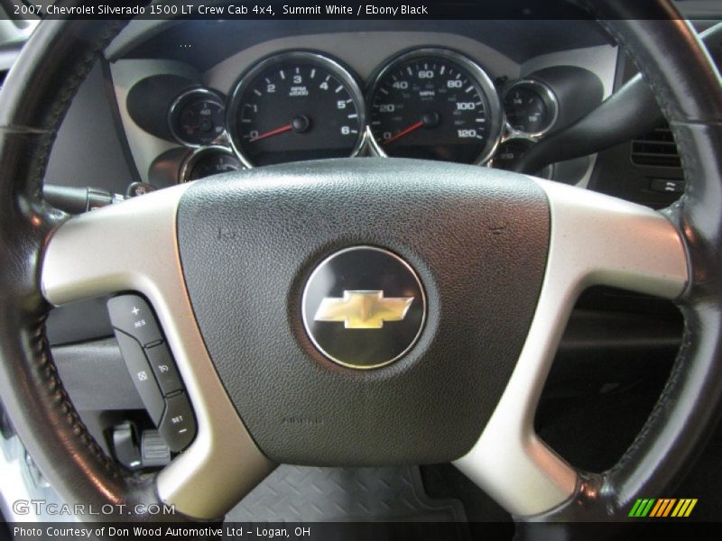 Summit White / Ebony Black 2007 Chevrolet Silverado 1500 LT Crew Cab 4x4