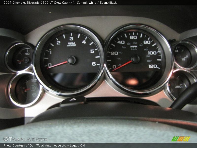 Summit White / Ebony Black 2007 Chevrolet Silverado 1500 LT Crew Cab 4x4