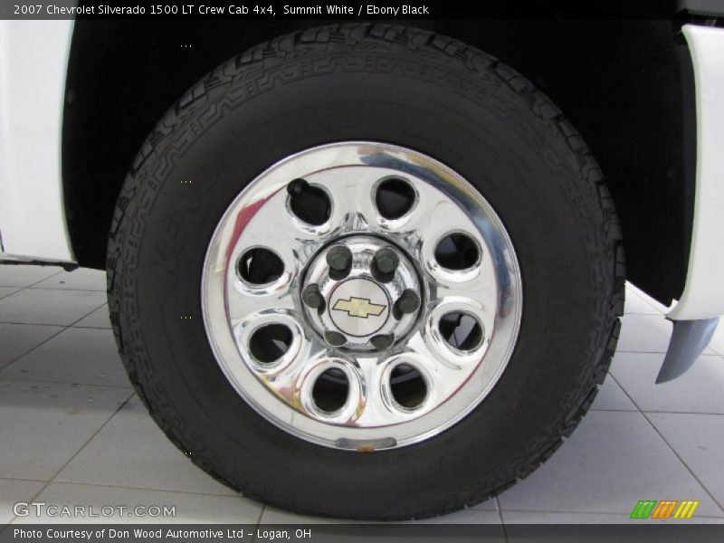 Summit White / Ebony Black 2007 Chevrolet Silverado 1500 LT Crew Cab 4x4
