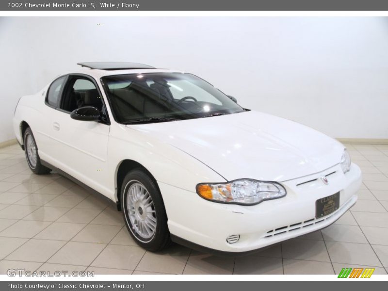White / Ebony 2002 Chevrolet Monte Carlo LS
