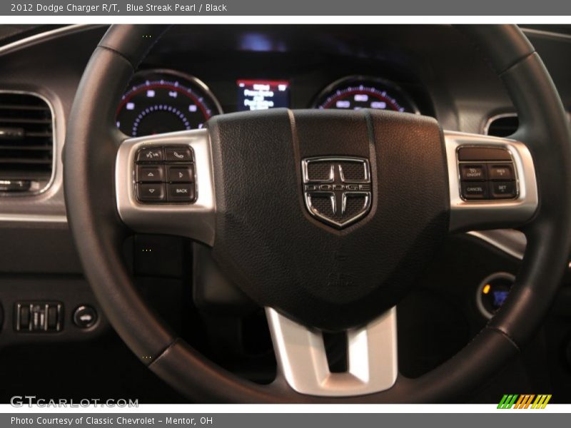 Blue Streak Pearl / Black 2012 Dodge Charger R/T