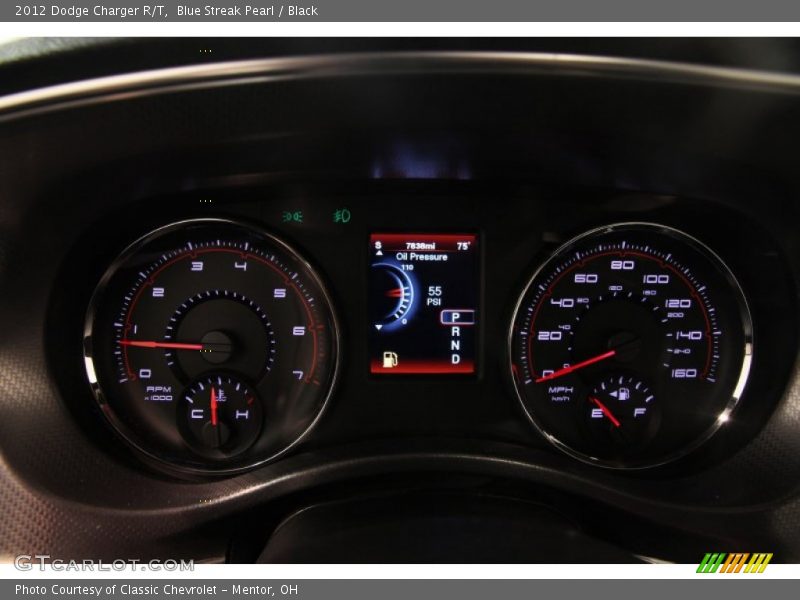 Blue Streak Pearl / Black 2012 Dodge Charger R/T