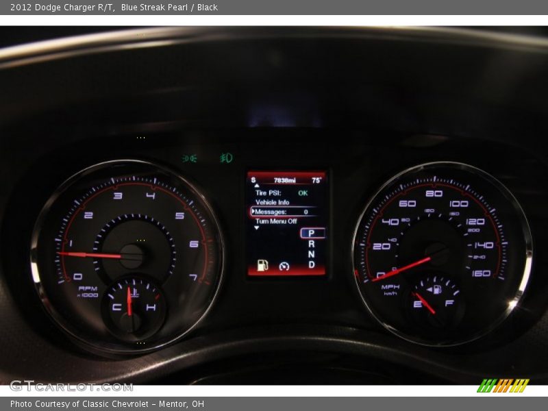 Blue Streak Pearl / Black 2012 Dodge Charger R/T