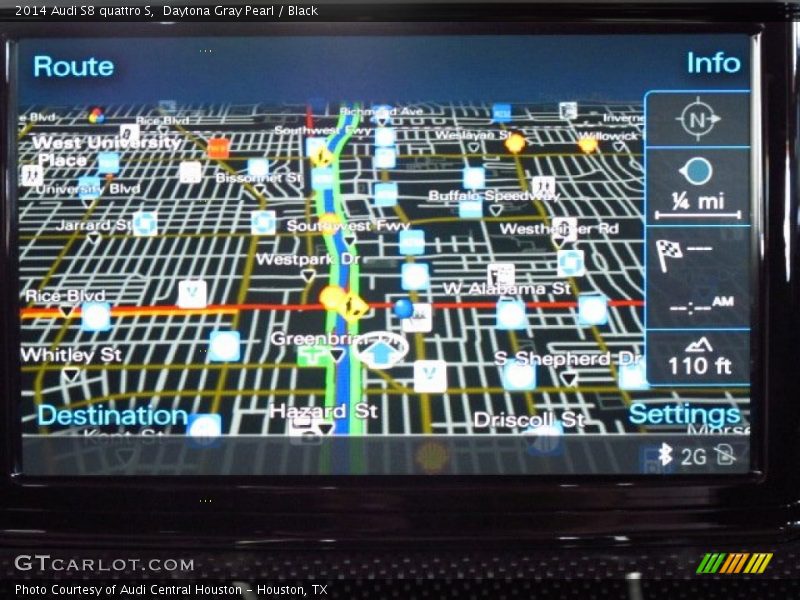 Navigation of 2014 S8 quattro S