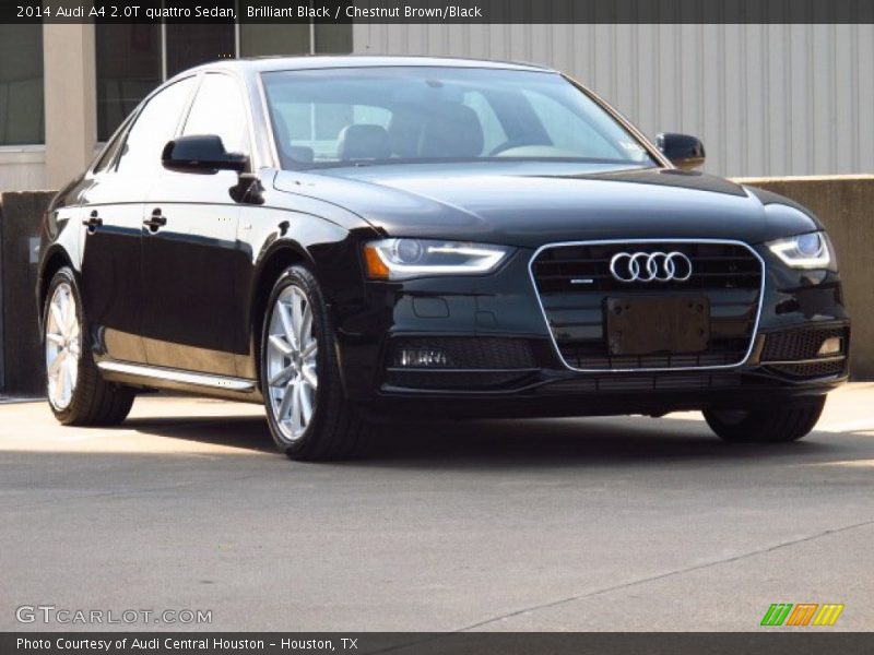 Brilliant Black / Chestnut Brown/Black 2014 Audi A4 2.0T quattro Sedan