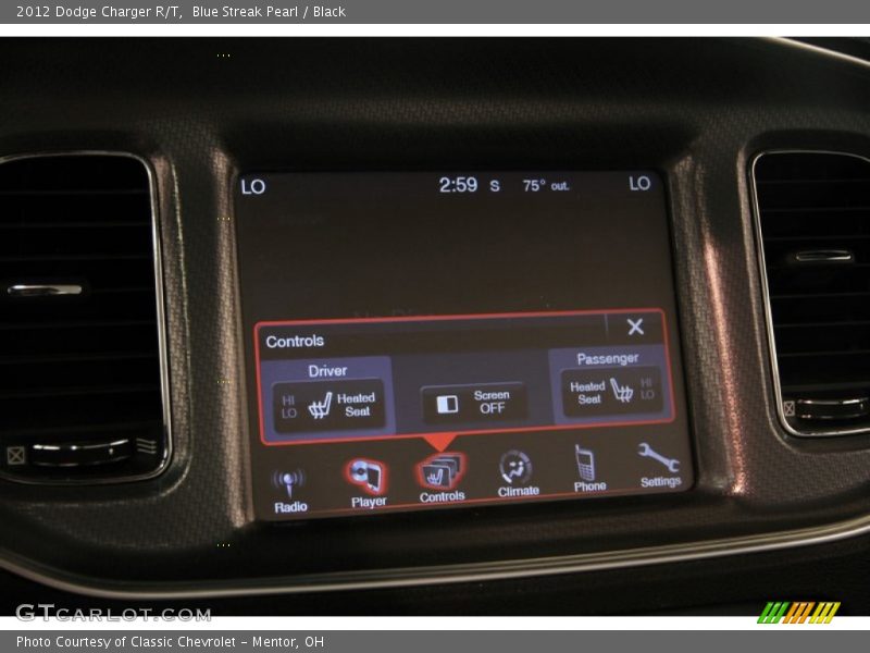 Blue Streak Pearl / Black 2012 Dodge Charger R/T