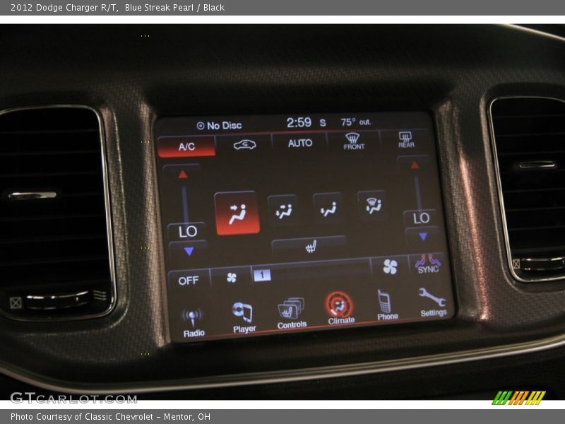 Blue Streak Pearl / Black 2012 Dodge Charger R/T