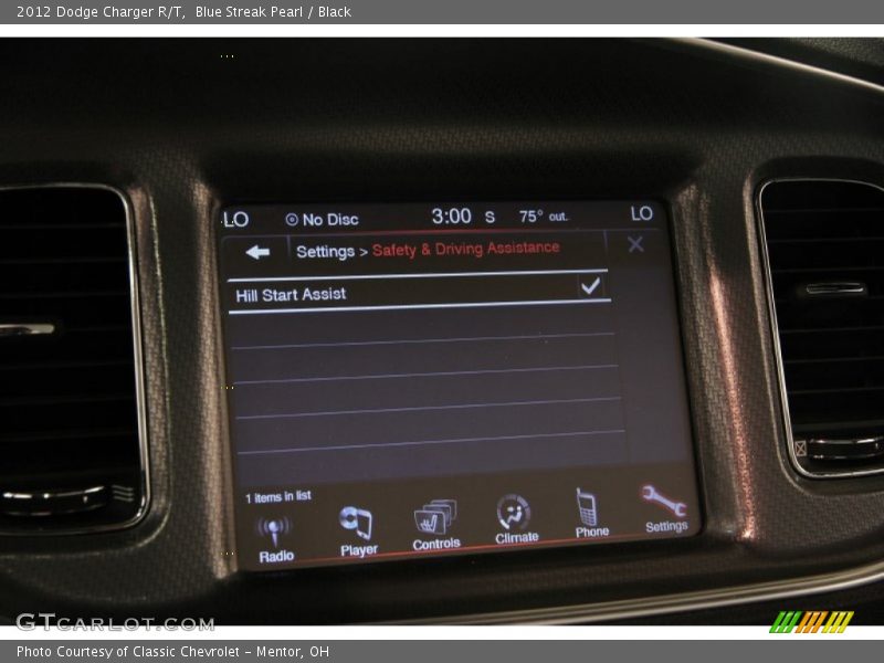 Blue Streak Pearl / Black 2012 Dodge Charger R/T