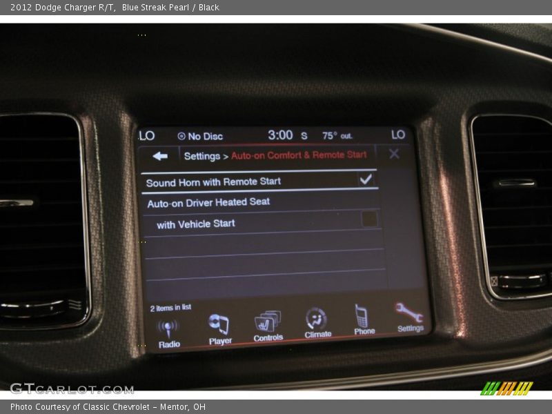 Blue Streak Pearl / Black 2012 Dodge Charger R/T