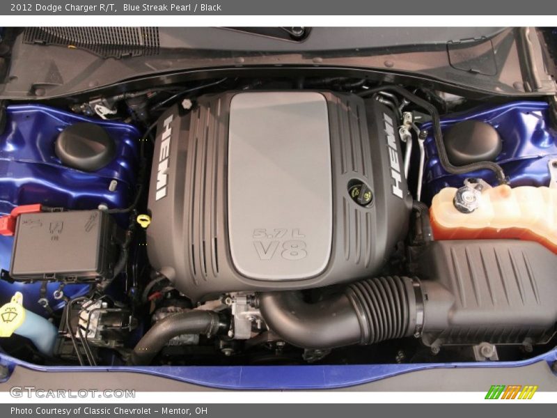 Blue Streak Pearl / Black 2012 Dodge Charger R/T