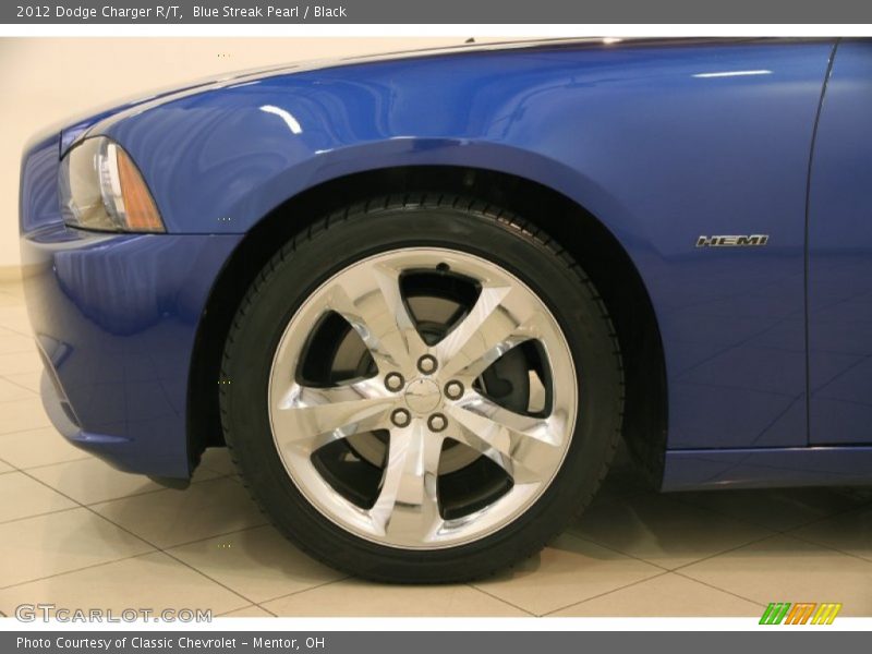 Blue Streak Pearl / Black 2012 Dodge Charger R/T