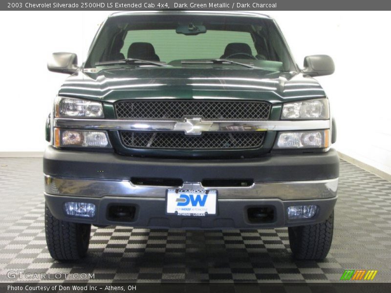 Dark Green Metallic / Dark Charcoal 2003 Chevrolet Silverado 2500HD LS Extended Cab 4x4