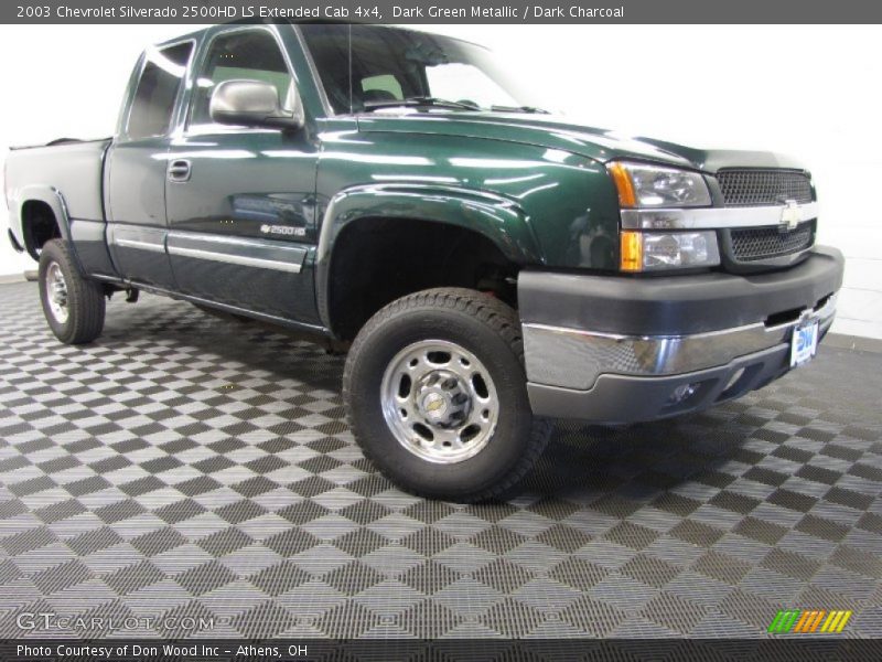 Dark Green Metallic / Dark Charcoal 2003 Chevrolet Silverado 2500HD LS Extended Cab 4x4