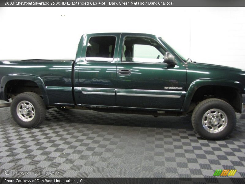 Dark Green Metallic / Dark Charcoal 2003 Chevrolet Silverado 2500HD LS Extended Cab 4x4