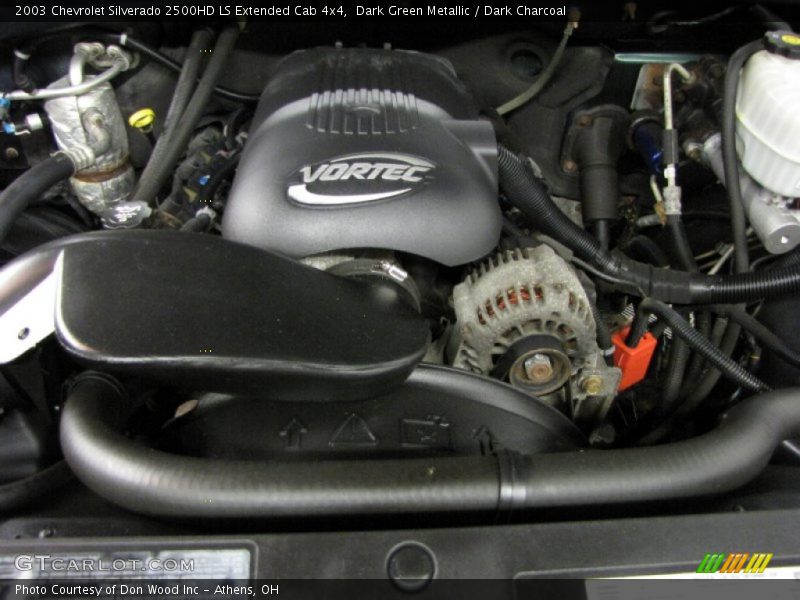 Dark Green Metallic / Dark Charcoal 2003 Chevrolet Silverado 2500HD LS Extended Cab 4x4