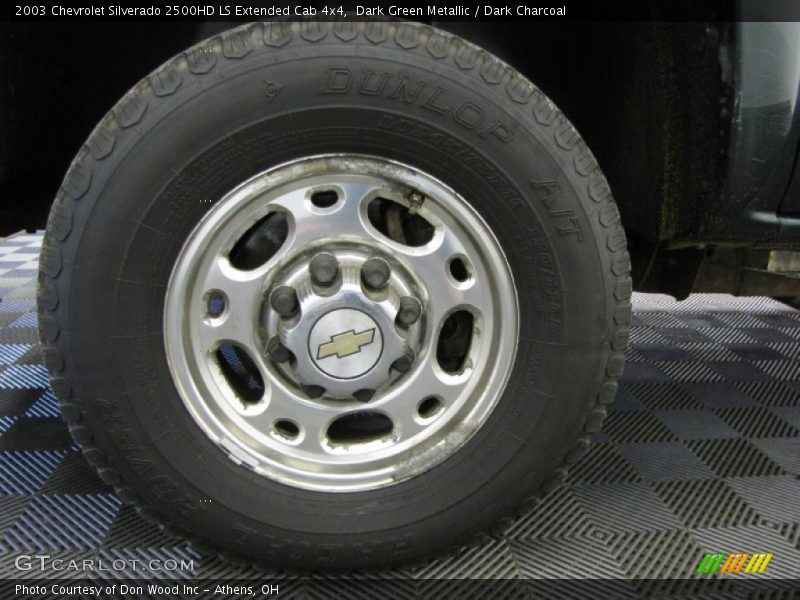 Dark Green Metallic / Dark Charcoal 2003 Chevrolet Silverado 2500HD LS Extended Cab 4x4