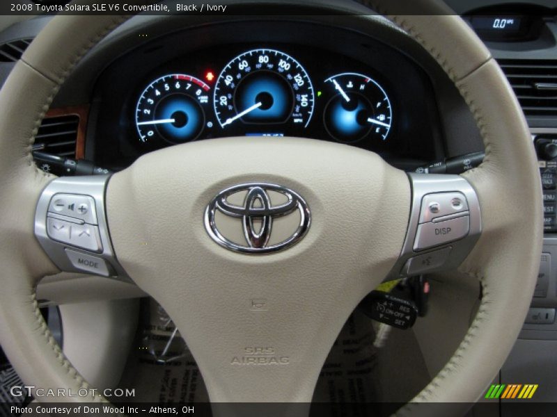 Black / Ivory 2008 Toyota Solara SLE V6 Convertible