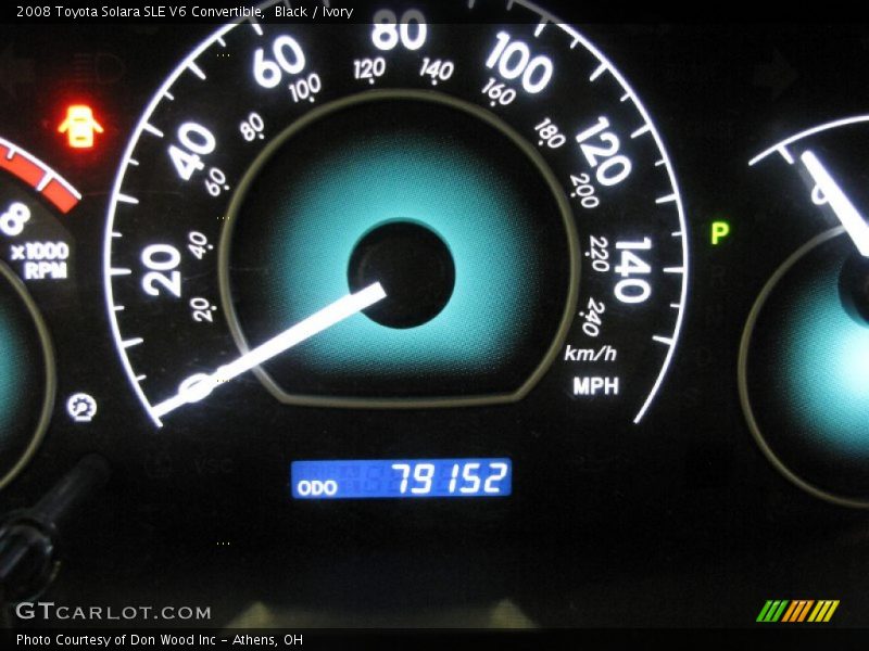 Black / Ivory 2008 Toyota Solara SLE V6 Convertible
