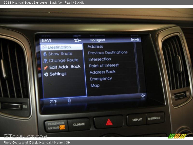 Black Noir Pearl / Saddle 2011 Hyundai Equus Signature