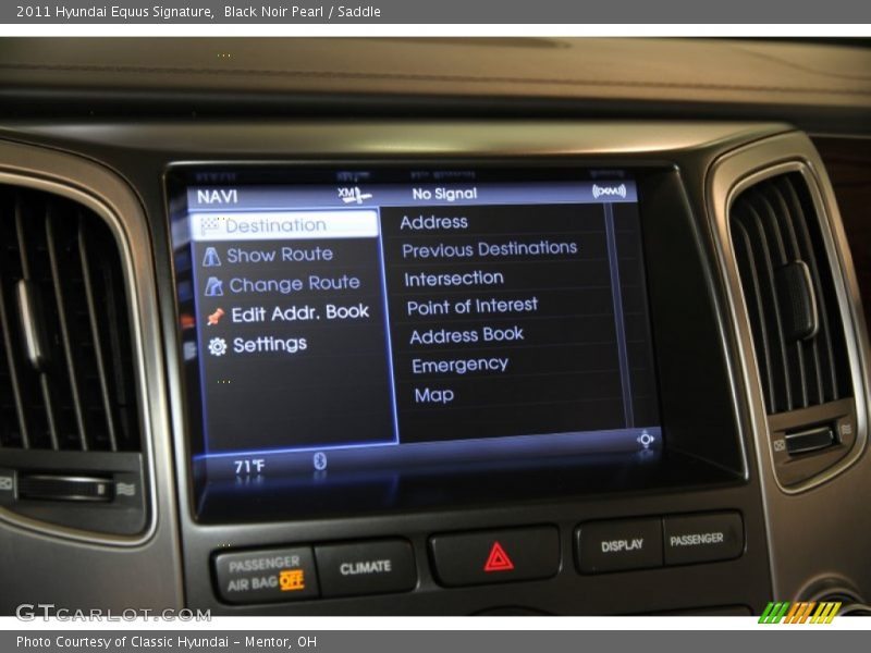 Black Noir Pearl / Saddle 2011 Hyundai Equus Signature