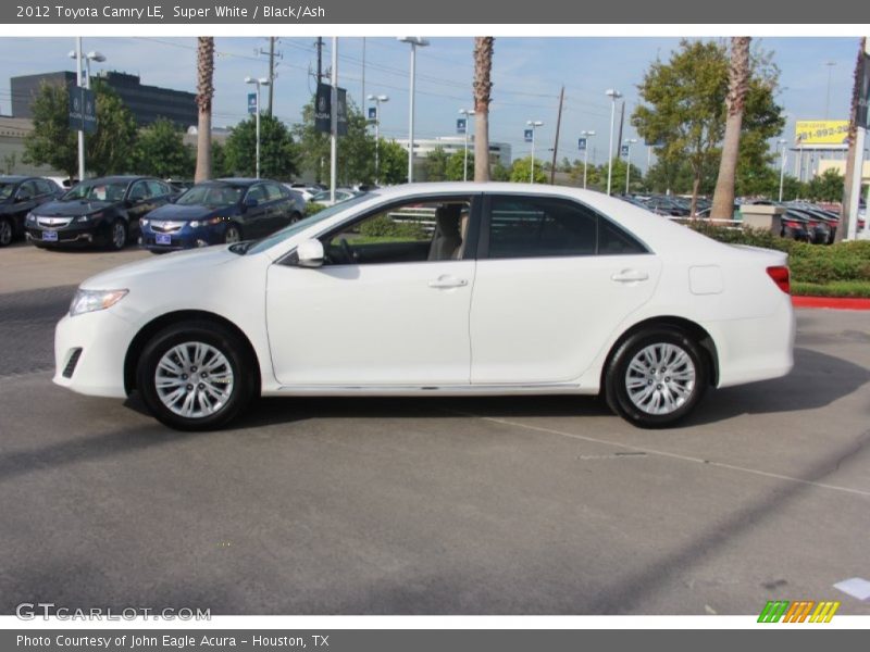 Super White / Black/Ash 2012 Toyota Camry LE