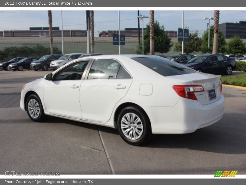 Super White / Black/Ash 2012 Toyota Camry LE