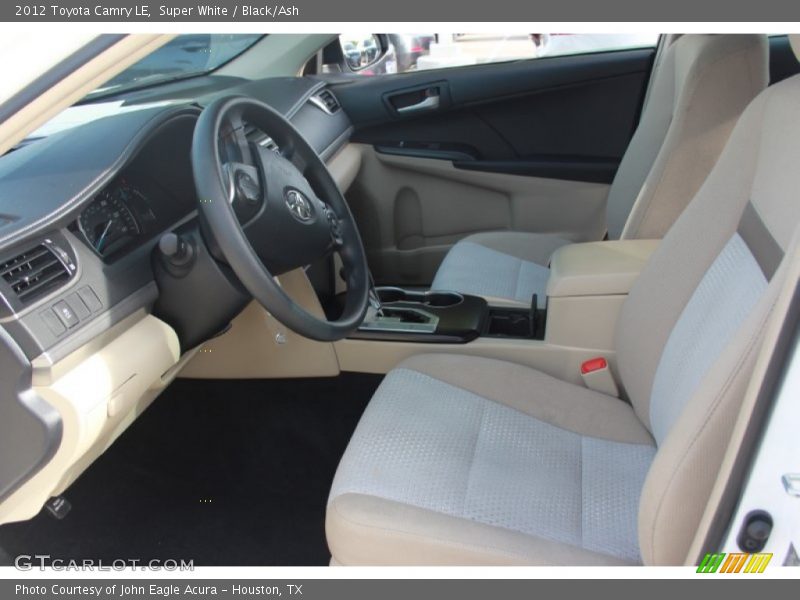Super White / Black/Ash 2012 Toyota Camry LE