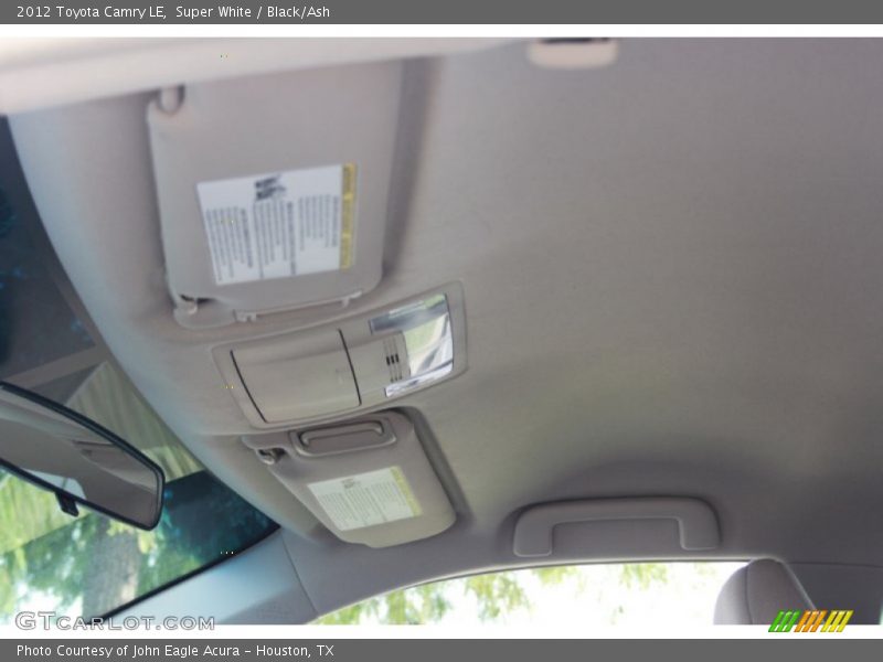 Super White / Black/Ash 2012 Toyota Camry LE