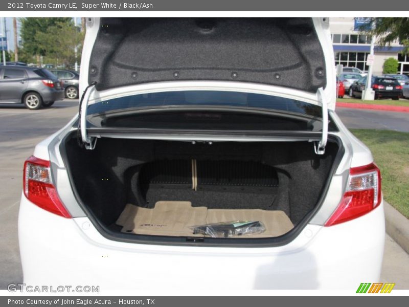 Super White / Black/Ash 2012 Toyota Camry LE