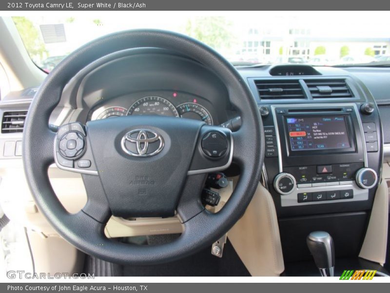 Super White / Black/Ash 2012 Toyota Camry LE